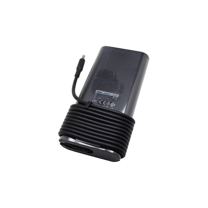 Dell Genuine 19.5V 6.67A 130W Ac Adapter Precision 15 5510 5520 Laptop Power Charger Compatible P/N 6TTY6 V363H Power Supply Unit With Free Uk Power Cord, Black