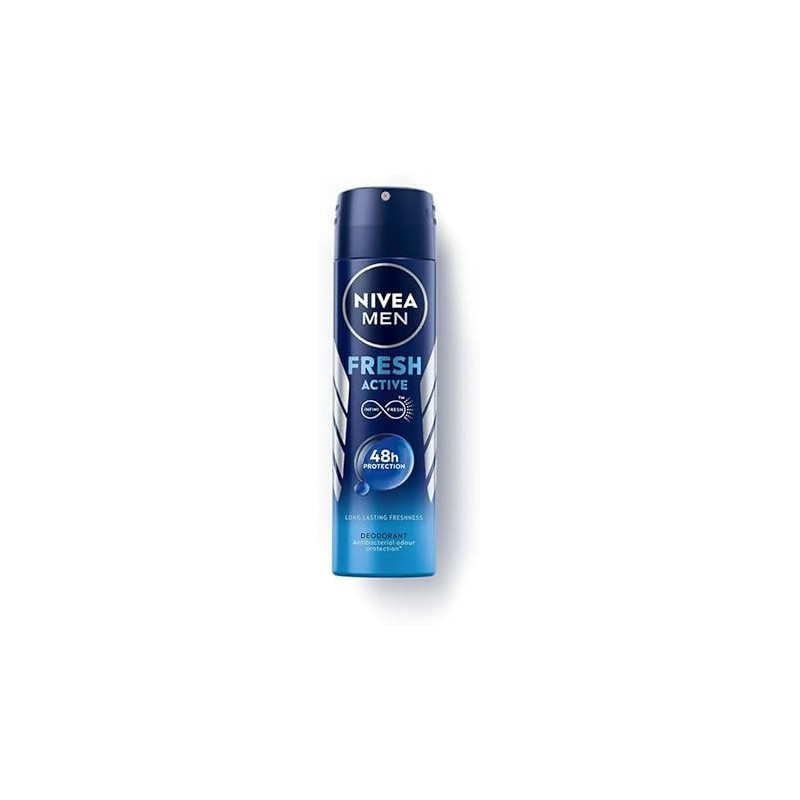 Nivea Men Fresh Active Long-Lasting Freshness Deodorant, 150 ml