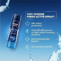 Nivea Men Fresh Active Long-Lasting Freshness Deodorant, 150 ml