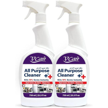 V Care All-Purpose Cleaner Spray Versatile And Effective Tackle Tough Stains And Messes With Ease, 750 ml, Pack Of 2