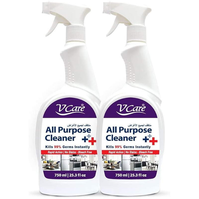 V Care All-Purpose Cleaner Spray Versatile And Effective Tackle Tough Stains And Messes With Ease, 750 ml, Pack Of 2
