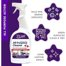 V Care All-Purpose Cleaner Spray Versatile And Effective Tackle Tough Stains And Messes With Ease, 750 ml, Pack Of 2