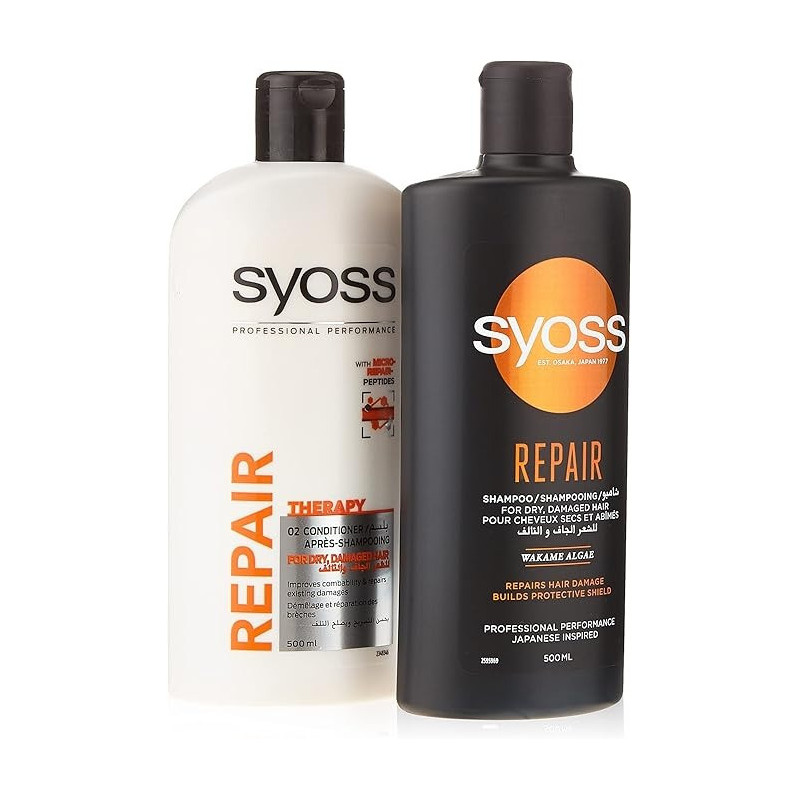Syoss Repair Therapy Shampoo And Conditioner, 500 ml