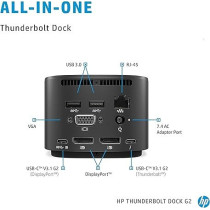 Hp Thunderbolt 120 Watts Port Replicator Docking Station G2, Black
