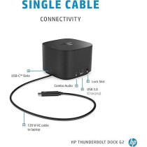 Hp Thunderbolt 120 Watts Port Replicator Docking Station G2, Black
