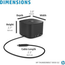 Hp Thunderbolt 120 Watts Port Replicator Docking Station G2, Black