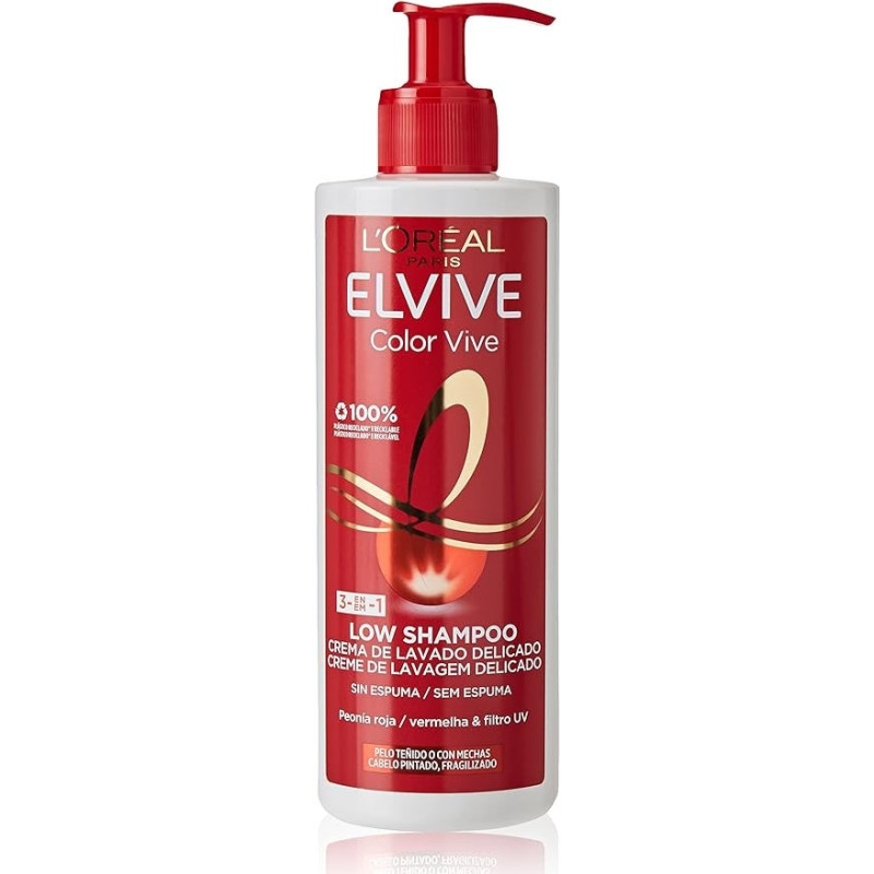 L'oreal Paris 3 In 1 Elvive Colour-Vive Shampoo Washing Cream, 400 ml