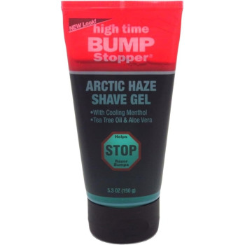 Hgflmr High Time Bump Stopper Shave Gel With Cooling menthol Tea Tree Oil And Aloe Vera, 150 Gram