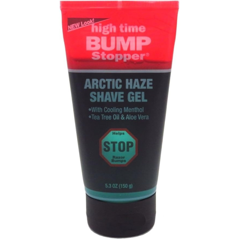Hgflmr High Time Bump Stopper Shave Gel With Cooling menthol Tea Tree Oil And Aloe Vera, 150 Gram