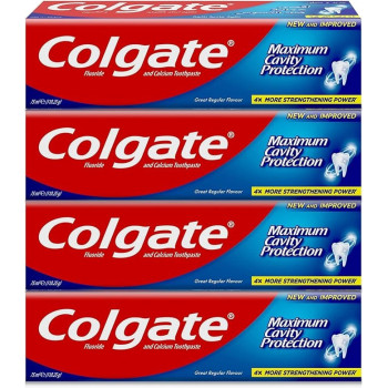 Colgate Maximum Cavity Protection Toothpaste Great Regular Flavour, 75 Ml, 4 Pack