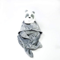 Mini So Lightweight Black Blanket With Panda Head Super Cute, Official We Bare Bears Product