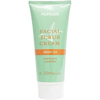 Mumuso Green Tea Facial Scrub Cream, Exfoliate And Soften, 150 Ml