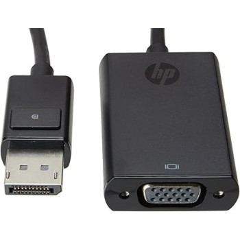 Hp As615Aa Single Displayport To Vga Adapter Compact Design, Black