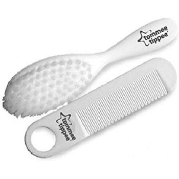 Tommee Tippee Brush And Comb Set Easy-Grip Handle, White