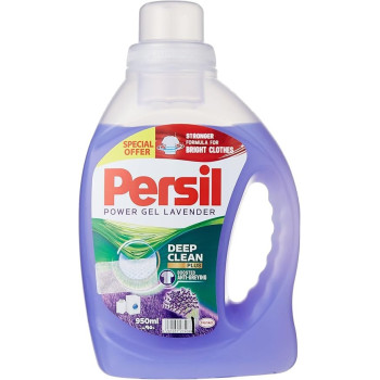 Persil Power Gel Lavender, Designed For Washing Clothes In Both Standard And High-Efficiency Washing Machines, Pack Of 2, 950Ml