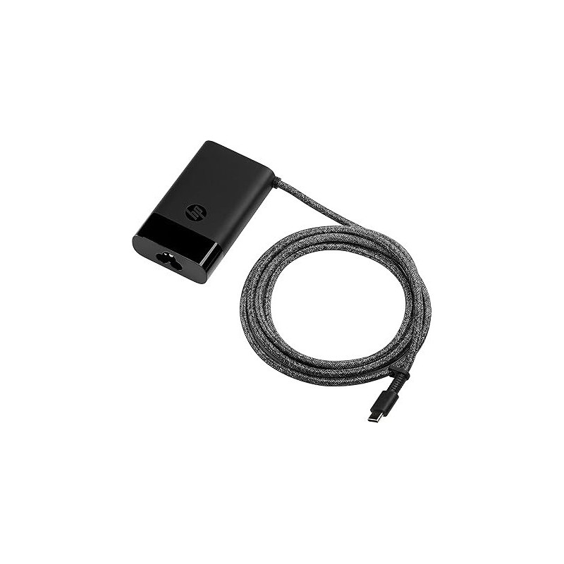 HP 65W Usb-C Power Adapter, UK Plug, Black