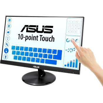Asus VT229H Touch Monitor - 21.5 Inch FHD (1920x1080), 10-Point Touch, IPS, 178 Degree Wide Viewing Angle, Frameless, Low Blue Light, HDMI