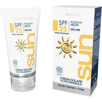 Bioearth Organic Sun Cream Mineral Sunscreen Spf25 150ml