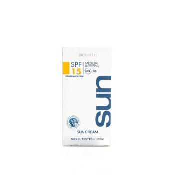 Bioearth Organic Sun Cream Medium Protection Spf 15 150ml