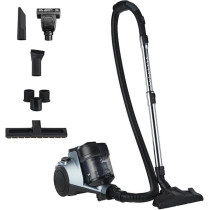 Midea Vacuum Cleaner 1800W Bagless Canister 2L Dust Capacity With Hepa Filter, Easy Emptying, 200W Suction Power, Washable Filter For Pet Hair, Carpet, Tile, Hard Floor, Black/Blue, MC08MEBU