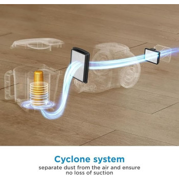 Midea Vacuum Cleaner 1800W Bagless Canister 2L Dust Capacity With Hepa Filter, Easy Emptying, 200W Suction Power, Washable Filter For Pet Hair, Carpet, Tile, Hard Floor, Black/Blue, MC08MEBU