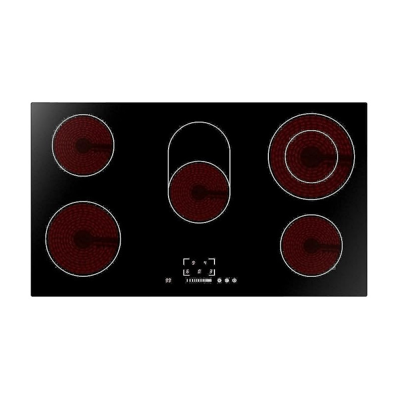 Midea Built-In Ceramic Electric Hob 5 Burners 90, MC-HV848, Black