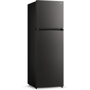 Midea 390L Gross Top Mount Double Door Refrigerator MDRT390MTE28, 2 Doors Frost Free Fridge Freezer with Smart Sensor And Humidity Control, Active-C Fresh, Multi-Air Flow, Electronic Control, Dark Silver