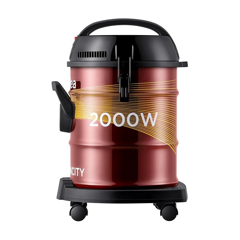 Midea Drum Vacuum Cleaner 2000 Watts, 21 Liters Ultra Large Tank Dust Capacity with Adjustable Tube, Removable And Washable Filter, Rug-Floor Nozzle, Blower Function, Best For Home And Office, MDVC21