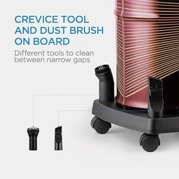 Midea Drum Vacuum Cleaner 2000 Watts, 21 Liters Ultra Large Tank Dust Capacity with Adjustable Tube, Removable And Washable Filter, Rug-Floor Nozzle, Blower Function, Best For Home And Office, MDVC21