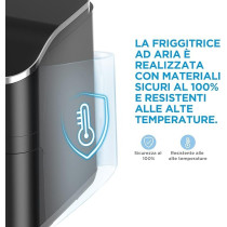 Midea XXL Air Fryer, 5.5 Litres, Oil Free, Fast Air Technology, Dual Cyclon, Energy Saving, 8 Functions, LED Display, 81 PDF Recipes, 100 Percentage Crispy, 1700 W, MF-CN55D2