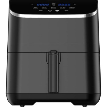 Midea XXL Air Fryer, 5.5 Litres, Oil Free, Fast Air Technology, Dual Cyclon, Energy Saving, 8 Functions, LED Display, 81 PDF Recipes, 100 Percentage Crispy, 1700 W, MF-CN55D2
