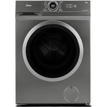 Midea 7KG Front Load Washing Machine with BLDC Inverter Motor, 1400 RPM, 15 Programs, Fully Automatic Washer with Lunar Dial, Integrated Digital Control-LED Display, Multiple Temperature, MF100W70BTGCC