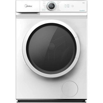 Midea 7KG Front Load Washing Machine with BLDC Inverter Motor, 1400 RPM, 15 Programs, Fully Automatic Washer with Lunar Dial, Integrated Digital Control-LED Display, Multiple Temperature, MF100W70BWGCC