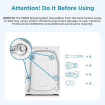 Midea 8/6 KG Smart Washer Dryer With BLDC Inverter Motor, 1400 RPM, Fully Automatic Front Load Washing And Drying Combo, 14 Programs-Quick Wash/Steam Care/Auto Clean, White, MF200D80WBW-GCC