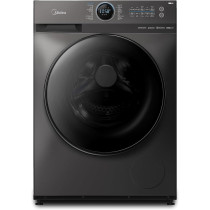 Midea 10KG Front Load Smart Washing Machine With Lunar Dial, 1400 RPM, 14 Programs, Fully Automatic Washer, Digital LED Display, BLDC Inverter, Steam Care, Wi-Fi Connectivity, Titanium, MF200W100WBTGCC
