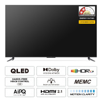 TCL 50 Inche 4K Ultra HD Smart Qled Google TV 50C645, Black