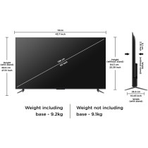 TCL 50 Inche 4K Ultra HD Smart Qled Google TV 50C645, Black