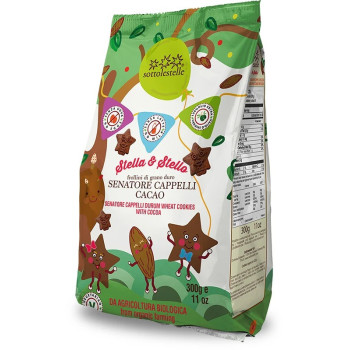 Sottolestelle Organic Senatore Cappelli Durum Wheat Cookies with cocoa 300g