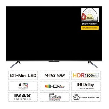 Tcl C755 65 Inch Mini LED  4K Ultra HD Google TV With Dolby Vision And Dolby Atmos (2023), 65C755