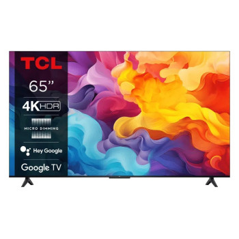 Tcl 65 Inch Metallic Bezel-Less 4K HDR Google Smart LED TV, 65V6B
