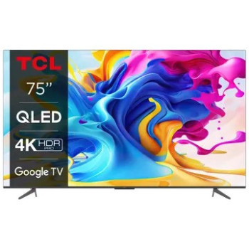 Tcl 75 Inch Qled 4K Ultra HD Google TV With Dolby Vision And Dolby Atmos, 2023, 75C645