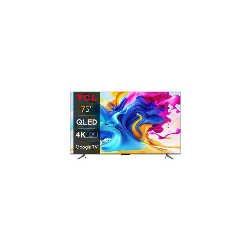 Tcl 75 Inch Qled 4K Ultra HD Google TV With Dolby Vision And Dolby Atmos, 2023, 75C645