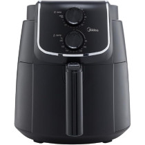 Midea 4.7L XL Air Fryer 1500W With Dual Cyclone Rapid Hot Technology For Frying, Grilling, Broiling, Roasting, Baking, Toasting, Timer up To 60 Minutes And Temperature Control up To 200, MFTN40D2