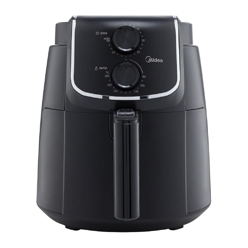 Midea 4.7L XL Air Fryer 1500W With Dual Cyclone Rapid Hot Technology For Frying, Grilling, Broiling, Roasting, Baking, Toasting, Timer up To 60 Minutes And Temperature Control up To 200, MFTN40D2