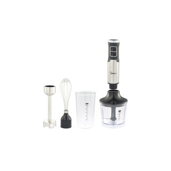Midea 5 In 1 Stainless Steel Hand Blender, 1000 Watt, Set of 4 Accessories, MJ-BH1001W