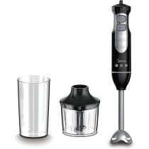 Midea Hand Blender with Stainless Steel Blade, 400W Powerful with DC Motor for Long Life And Low Noise, Variable Speed for Soups-Smoothie, Turbo Speed for Heavy Duty Purposes, Ergonomic Design, MJBH4001W