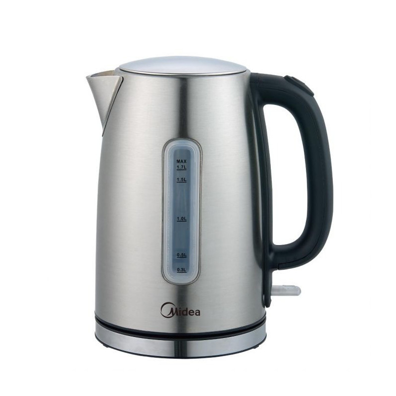 Midea Electric Kettle, Power, 1.7L Capacity with Water-Level Indicator, Removable Filter And Auto Shut-Off, Stainless Steel Body with 360 Degree Swivel Base Perfect For Beverages, MK17S30D2