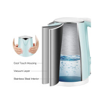 Midea Electric Kettle Double Wall Wireless,Light Green, MKHJ1705G