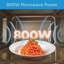 Midea 25 Liters Solo Microwave Oven With 5 Power Levels, 800W, Child-Safety-Lock, Defrost Function, 35 Minutes Timer, Fast Reheat, Pull Open Door Handle, Good for Home And Office, Black, MM8P022KG-BK
