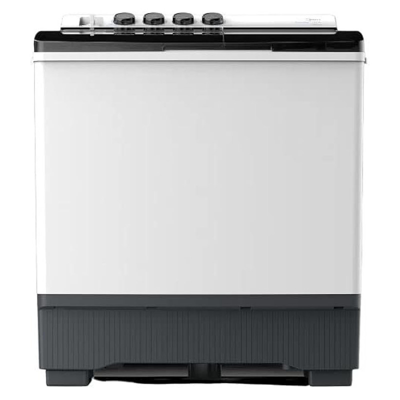 Midea 10kg Semi Automatic Washer Twin Tube Washing Machine White Colour, Easy to Operate, MT100W100W-GCC